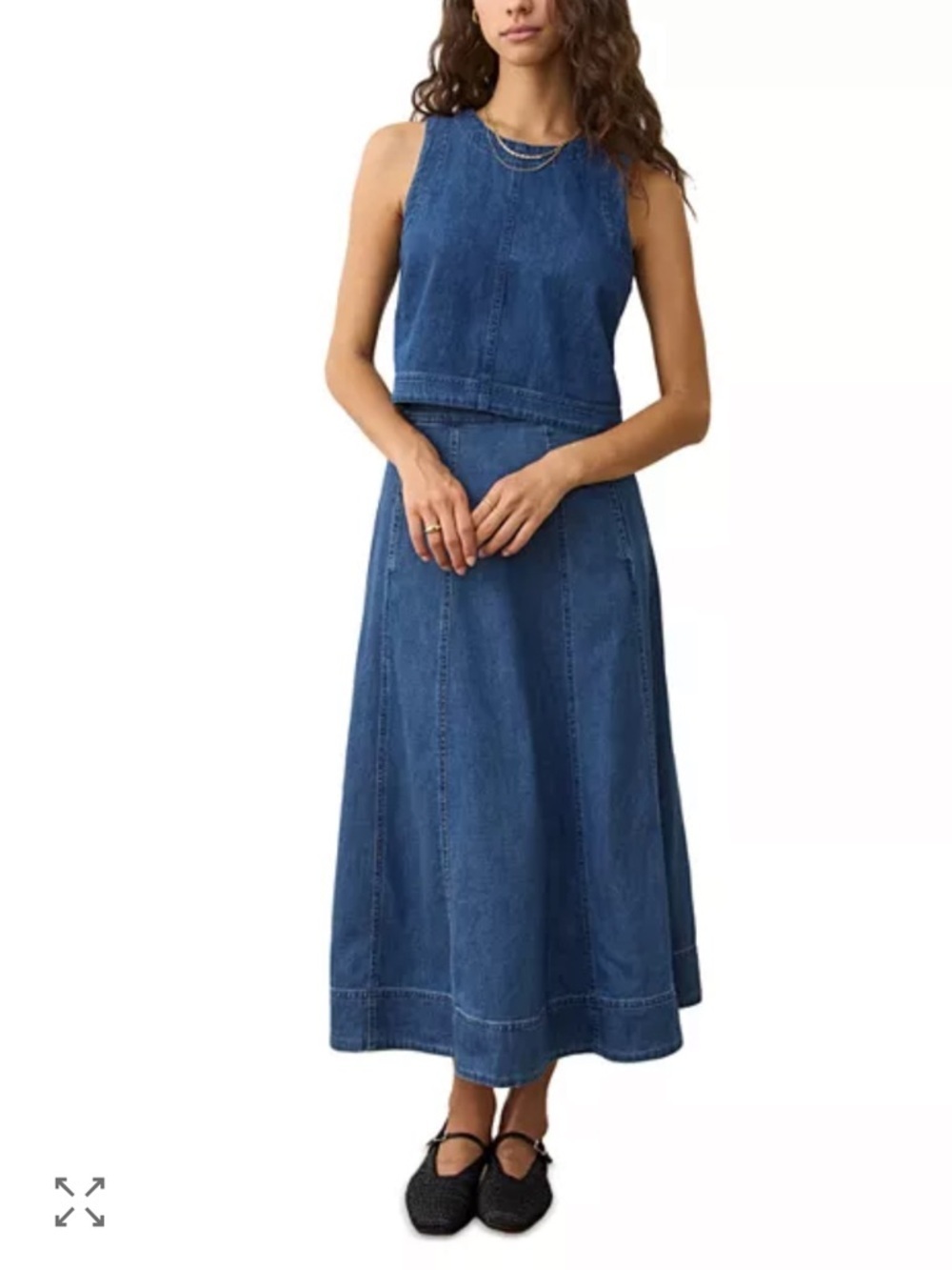 Marine Layer / NWT Lainey Denim maxi Skirt